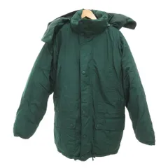 エディーバウアー EDDIE BAUER 白タグ 90s ヴィンテージ ダウンコート ジャケット L ロング ナイロン 緑 グリーン /JS ■ECC001