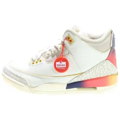 NIKE (ナイキ) ×J Balvin AIR JORDAN 3 RETRO SUNSET J バルヴィン ジョーダン3 ハイカットスニーカー サンセット セイル US6/24cm