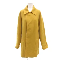 サルヴァトーレフェラガモ Salvatore Ferragamo ステンカラーコート ウール 比翼 ドロップショルダー S マスタードイエロー /YJ ■ECA002のサムネイル