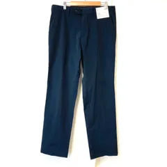 新品タグ付き◎ (^w^)b UNIQLO ユニクロ 感動パンツ ウルトラライト コットンライク スラックス ビジネス 通勤 仕事 フォーマル 綿100% 乾きやすい 321-413165 ネイビー メンズ 男性 ウエスト85