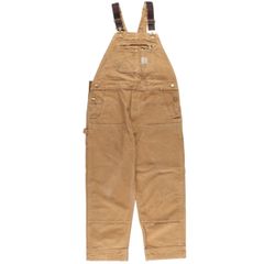 古着 ビッグサイズ カーハート Carhartt RELAXED FIT ダブルニー ダック オーバーオール メンズw41相当 ジッパーフライ/eaa477446