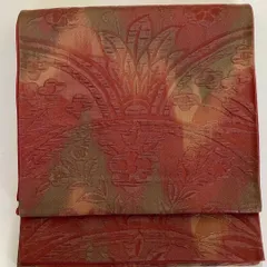 ［7314］袋帯 花唐草文様 ふくれ織 六通 正絹 着物 フォーマル