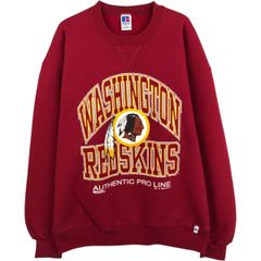 古着 Lee NFL ワシントンレッドスキンズ 刺繍 スウェット バーガンディ 