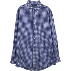 古着 ブルックスブラザーズ Brooks Brothers Est.1818 RELAXED FIT ギンガムチェック 長袖 ボタンダウンチェックシャツ/eaa625152