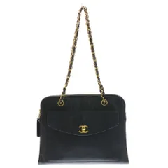 CHANEL (シャネル) ココマーク チェーントートバッグ ブラック キャビアスキン ゴールド金具のサムネイル