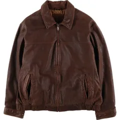 古着 ドッカーズ DOCKERS スイングトップタイプ 中綿入り レザーブルゾン メンズXL相当/eaa625118