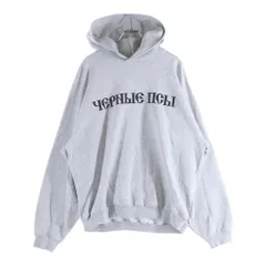 YEEZY (イージー) × Gosha Rubchinskiy ゴーシャ ラブチンスキー ロゴ プリント スウェット プルオーバーパーカー グレーのサムネイル