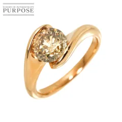 リング 15.5号 ブラウンダイヤ 2.058ct K18 PG ピンクゴールド 750 指輪 Diamond Ring 90313264