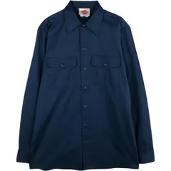 古着 80~90年代 ディッキーズ Dickies 長袖 ワークシャツ USA製 メンズM相当 ヴィンテージ/eaa625295