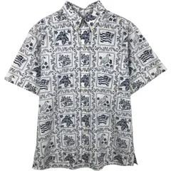 古着 90年代 レインスプーナー REYNSPOONER 水着 ビキニタグ 総柄 ラハイナセーラー ボタンダウン ハワイアンアロハシャツ/eaa614542