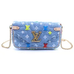 LOUIS VUITTON (ルイヴィトン) モノグラムデニム ニューウェーブポシェット ショルダーバッグ ミニバッグ チェーンバッグ インディゴブルー デニム M67531 ゴールド金具