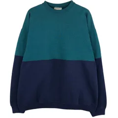 古着 90年代 ヘインズ Hanes PREMIUM HEAVYWEIGHT SWEATS ツートン 無地 ブランクスウェットシャツ トレーナー USA製/eaa513465