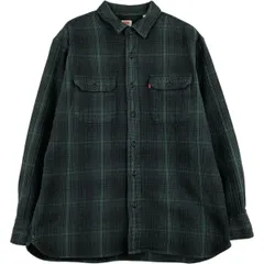 古着 リーバイス Levi's オンブレチェック 長袖 ライトネルチェックシャツ メンズL相当/eaa624765