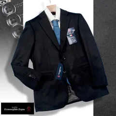 新品22万円 大手百貨店扱い 秋冬『Ermenegildo Zegna ゼニア Pure Cashmere』カシミヤ100% フランネル ジャケットA4黒(A) 3055090