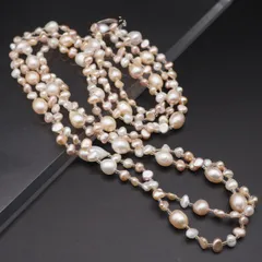 R978 淡水真珠 パール ネックレス ミックスカラー デザイン シルバーカラー 6月誕生石