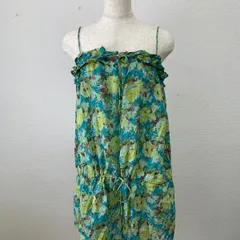 anisha アニーシャ 花柄 キャミソールワンピース レーヨン100% ボタニカル チュニック　20260311-0007