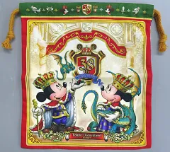 【中古】雑貨 ミッキー＆ミニー(38th Anniversary) 巾着 「ディズニー」 東京ディズニーランド限定