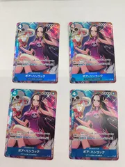 N079[PK]Y4436(カード) ボア・ハンコック OP01-078 SR パラレル 4枚セット やや傷や汚れあり 3/15出品