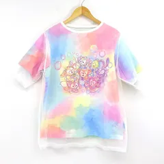 【三重店】ダッフィー＆フレンズ 20周年 カラフルハピネス Tシャツ サイズ:L （ユニセックス）【743-C933】