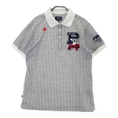 サイズ：6 PEARLY GATES パーリーゲイツ  半袖ポロシャツ ギンガムチェック柄 ブラック系 [240101633689] ゴルフウェア メンズ ストスト