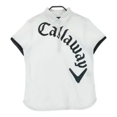 サイズ：L CALLAWAY キャロウェイ  半袖ポロシャツ ロゴ  ホワイト系 [240101634022] ゴルフウェア レディース ストスト