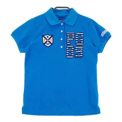 サイズ：0 PEARLY GATES パーリーゲイツ  半袖ポロシャツ ロゴボーダー  ブルー系 [240101634060] ゴルフウェア レディース ストスト