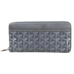 ゴヤール マティニョン ジップ GM ヘリボーン PVC レザー グレー 長財布 GOYARD - ゴヤール マティニョン ジップ GM ヘリボーン PVC レザー