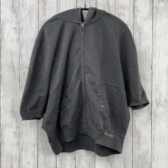 【 BILLABONG 】ビラボン ラメ入り ジップアップパーカー 半袖 グレー Mサイズ