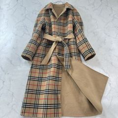 美品✨バーバリー ロングコート ベルト ノバチェック ダブルフェイス カシミヤ混 カシミヤ混♡バーバリー ロングコート ベルト付 ダブルフェイス ノバ
