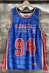Supreme シュプリーム タンクトップ 25ss marker basketball jersey ブルー サイズM