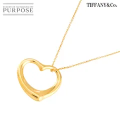 ティファニー TIFFANY&Co. オープンハート 幅22mm ネックレス 40cm K18 YG イエローゴールド 750 Open Heart Necklace 90313759