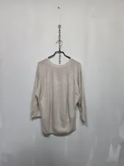 セカンスキン ウールカシミア 7分ニット