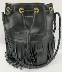 J＆M DAVIDSON ジェイ&エムデヴィットソン フリンジカーニバル 巾着 ショルダーバッグ ブラック