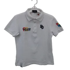 【美品】PEARLY GATES(パーリーゲイツ) ポロシャツ 白ネイビー レディース 3 053-4160201 ゴルフウェア 2601-0902 中古