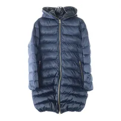 DUVETICA (デュベティカ) ACE アチェ フーデッド ジップアップ ダウン ロング ジャケット コート ネイビー レディース 182-D.1140N00.P/1220