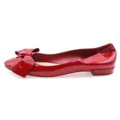 miumiu (ミュウミュウ) リボン パンプス パテントレザー レッド