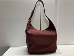 Dakotダコタ トートバッグ / ナイロン・持ち手枠ワニ革型押し/ ボルドー