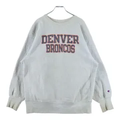CHAMPION (チャンピオン) 90S REVERSE WEAVE DENVER BRONCOS NFL SWEAT リバースウィーブ デンバーブロンコス プリント 刺繍タグ スウェット グレー