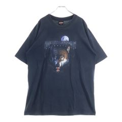 2002年 USA製 ハーレーダビッドソン 両面プリント Tシャツ 狼 ウルフ 