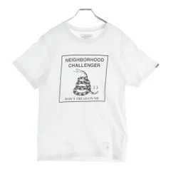 NEIGHBORHOOD (ネイバーフッド) × CHALENGER チャレンジャー DON'T TREAD ON ME T フロントプリント 半袖Tシャツ カットソー ホワイト