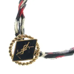 SAINT LAURENT PARIS (サンローランパリ) YSLロゴ チョーカー ネックレス ブラック×ホワイト×レッド GP ゴールド金具のサムネイル