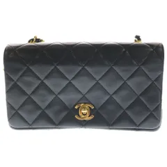 CHANEL (シャネル) ミニマトラッセ ココマーク ターンロック ラムスキン レザー フルフラップ チェーンショルダーバッグ ゴールド金具 ブラック 1番台