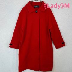 avagolf ウール100％ ステンカラーコート レッド イタリアンモデル ミドルコート 上質ウール