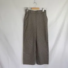 M1-02645【Women】UNIQLO（ユニクロ）パンツ【S】/茶×黒 問題なし K-春夏