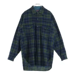 PENDLETON (ペンドルトン) 60S WOOL L/S CHECK SHIRT ウール 長袖 チェック シャツ ネイビー/カーキのサムネイル