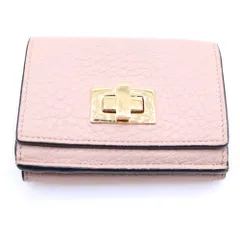 FENDI (フェンディ) ピーカブー セレリア 三つ折りウォレット ピンク レザー 8M0426