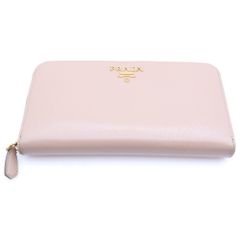 PRADA プラダ サフィアーノ 長財布 ラウンドジップ ピンクベージュ