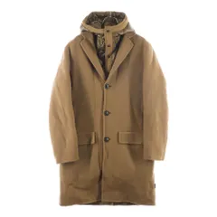 MONCLER (モンクレール) 17AW TIERCE GIACCA ティエルス カシミヤ混 ウール チェスターコート フーデッド ライナー ダウンジャケット ブラウン C20913170680 B549G1のサムネイル