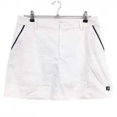 フットジョイ スカート 白 ロゴ刺しゅう 内側インナーパンツ レディース XL ゴルフウェア FootJoy