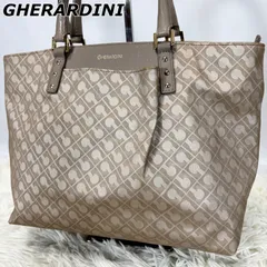 ゲラルディーニ GHERARDINI ハンドバッグ トートバッグ 手持ち 手提げ ソフティ SOFTY A4サイズ対応 大容量 ゴールド金具 総柄 ロゴ金具